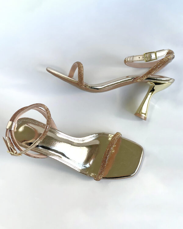 Salto Taça Tira em Strass 833C9112 - Imagem 3