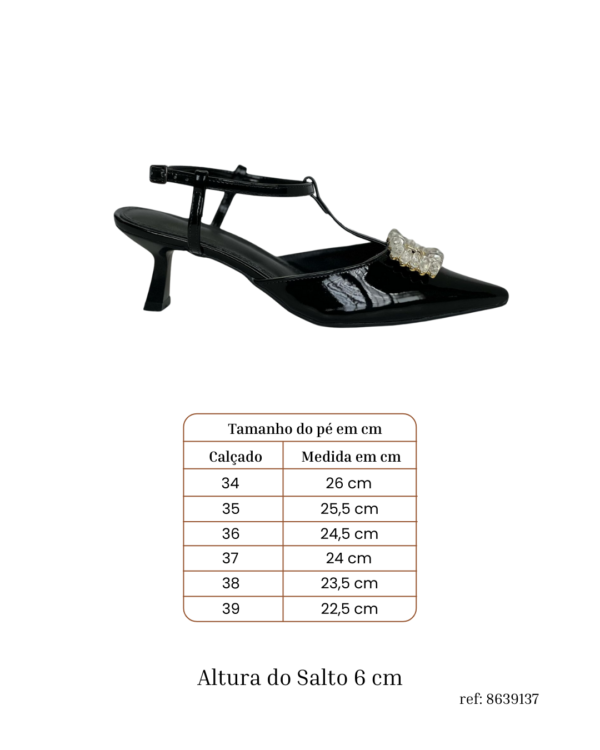Slingback com Adorno de Cristais 8639137 - Imagem 8