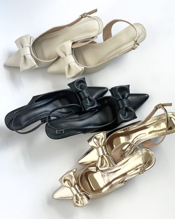 Slingback Laço Duplo 8639138 - Imagem 13
