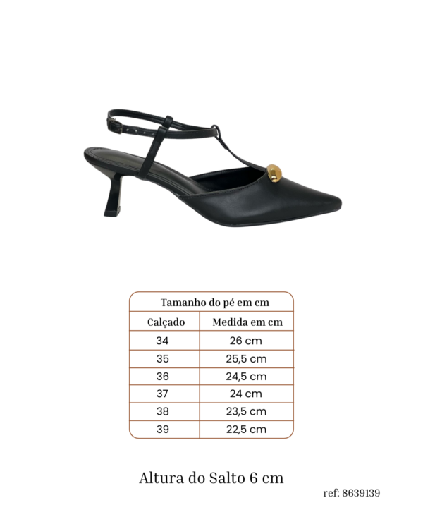 Slingback Pérola Dourada 8639139 - Imagem 7