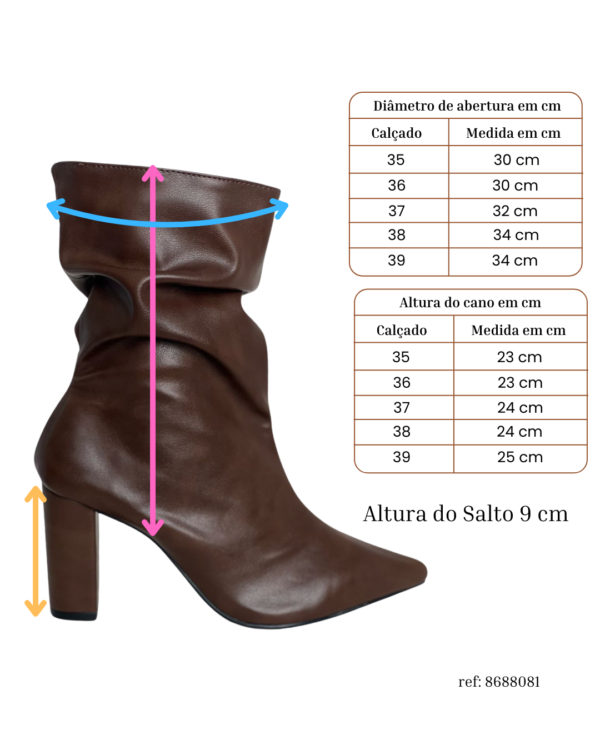 Bota Slouchy Salto Bloco 8688081 - Imagem 5