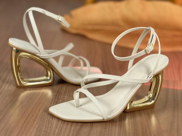 Sandalia Salto Cromado Tiras 889C9099 - Imagem 10