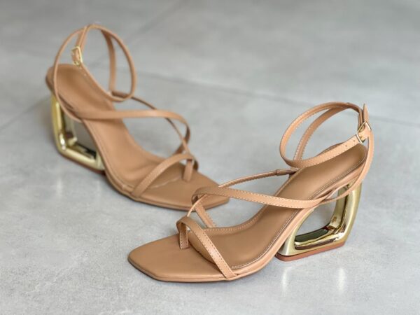 Sandalia Salto Cromado Tiras 889C9099 - Imagem 9