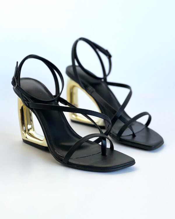 Sandalia Salto Cromado Tiras 889C9099 - Imagem 6