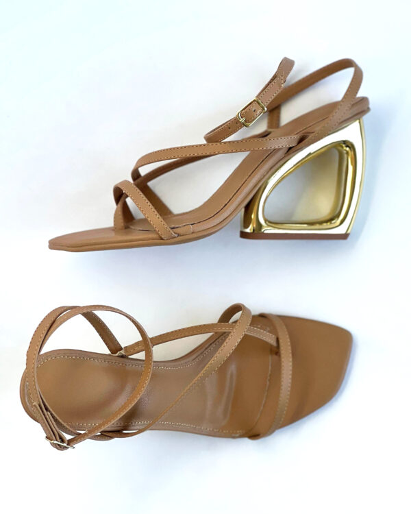 Sandalia Salto Cromado Tiras 889C9099 - Imagem 8