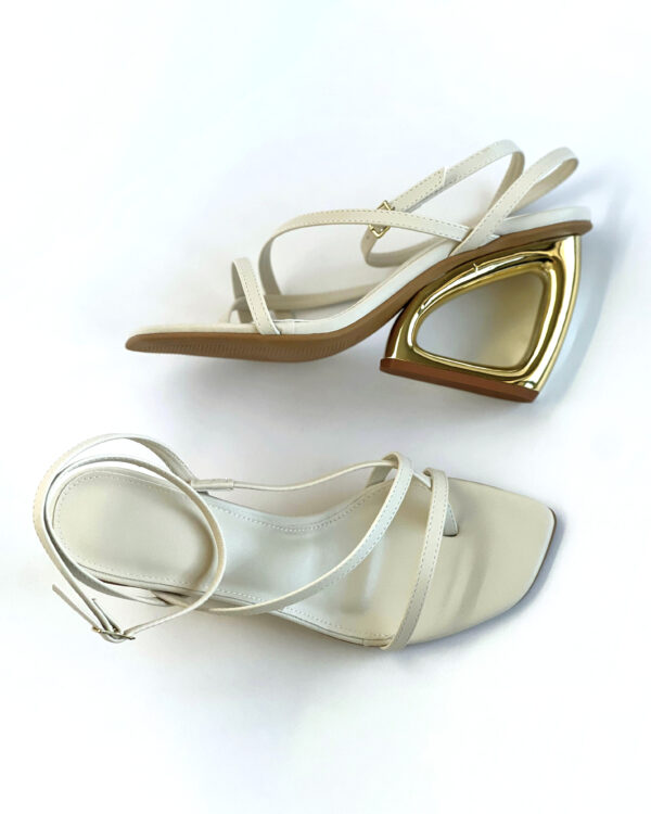 Sandalia Salto Cromado Tiras 889C9099 - Imagem 4