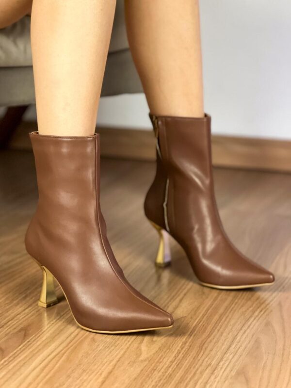 Bota Cano Curto Salto Cromado 891C5800 - Imagem 7