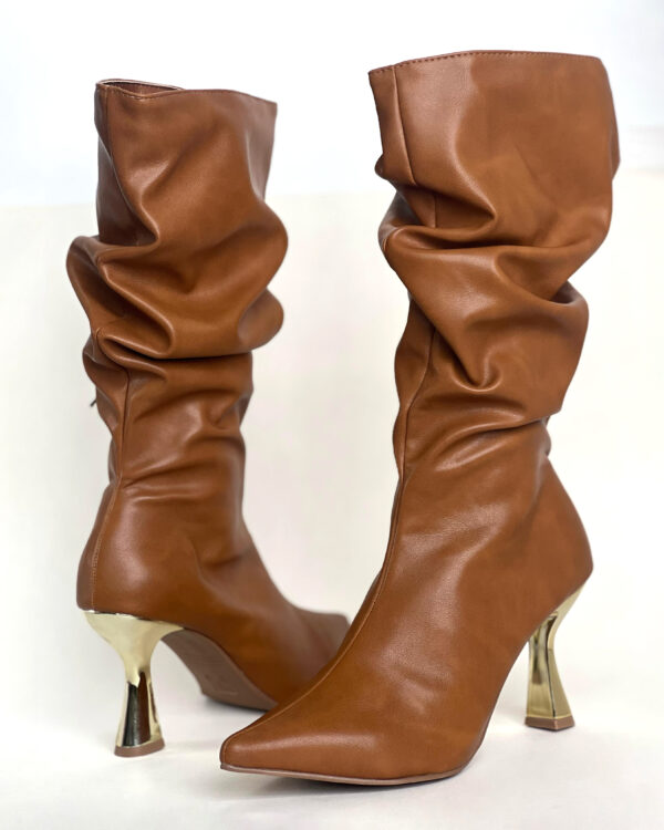 Bota Slouchy Cano Médio Salto Cromado 891C6013 - Imagem 5