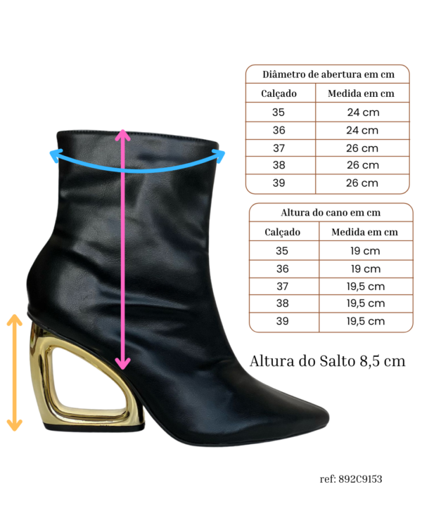 Bota Cano Baixo Salto Orgânico 892C9153 - Imagem 14